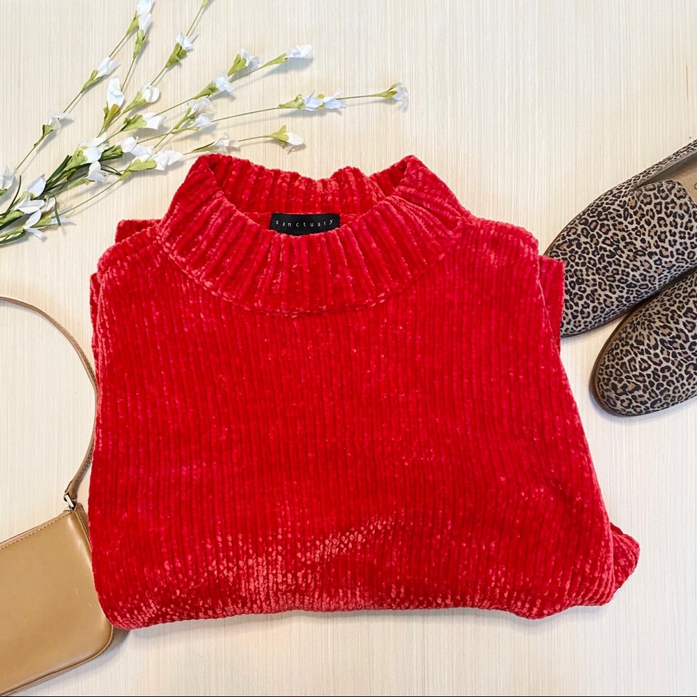 Sanctuary NWT Red Chunky Sweater